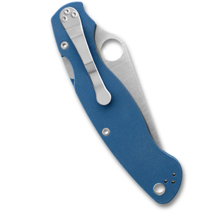 Couteaux pliants portables en acier inoxydable avec poignée texturée bleu clair, lame pointue et tranchante, trou de serrage rond et métal - Product Image 3