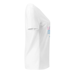 T-shirt blanc graphique pour femme, col rond, manches courtes, en coton doux, vêtement décontracté pour tous les jours - Product Image 2