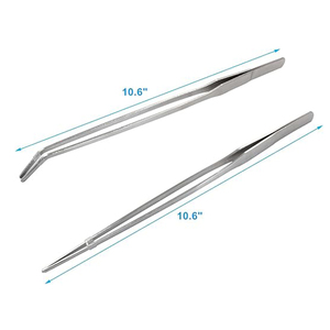 Pinzas extra largas para alimentar reptiles, 2 uds., pinzas largas de acero inoxidable, herramienta de alimentación para terrario, para tanques, lagartos, arañas y serpientes - Product Image 2