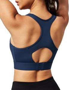 Soutien-gorge de sport sans armatures pour femme, haute qualité OEM/ODM, design dos croisé, grandes tailles, respirant, confortable, maintien élevé, fermeture avant - Product Image 3