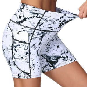 Pantalones Cortos de Yoga de Cintura Alta Suaves para Mujer, Pantalones Cortos de Spandex Lisos Teñidos para Gimnasio y Ciclismo, ¡Gran Venta! - Product Image 3