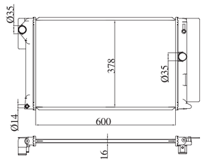 Sistema de refrigeración de radiadores del mercado de accesorios Soldadura soldada para Toyota COROLLA ZRE152 '<span class=keywords><strong>07</strong></span>-14 <span class=keywords><strong>MT</strong></span> 16400-0T010 16400-22160 - Product Image 6