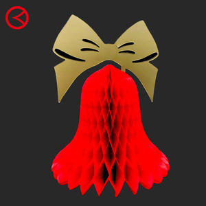 bell shape of paper <b>honeycomb</b> <b>decoration</b> for wedding christmas event - Product Image 4