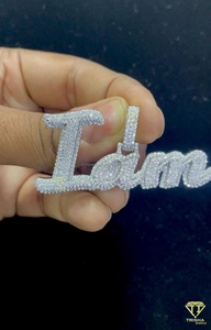 Luxury " IAM " Pendant Hip Hop Necklace Personalized Jewelry Wholesale Manufacturer Supplier - Product Image 1