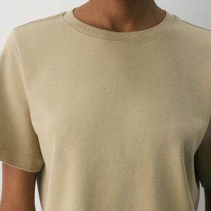 T-shirt en coton pour femme, doux, décontracté, coupe classique, manches courtes, col rond, fabricant OEM ODM, vente en gros personnalisée, StyleFit - Product Image 2