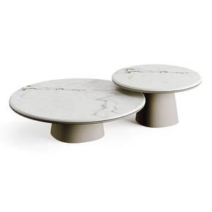 Wholesale Price Round Marble <b>Nesting</b> <b>Coffee</b> <b>Table</b> <b>Set</b> Luxury Center <b>Table</b> For Living Room Furniture Design Modern Round Marble - Product Image 1