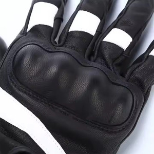 Gants de course tendance en cuir pleine fleur, compatibles écran tactile, protection intégrale pour moto et cyclisme - Product Image 5