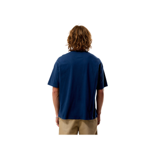<b>Men's</b> <b>Navy</b> <b>Blue</b> Oversized T-<b>Shirt</b> Short Sleeve O-Neck Casual Streetwear Top - Product Image 2