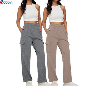 Pantalon de jogging cargo pour filles, pantalon d'été, vente chaude, pantalon personnalisé à taille élastique, pantalon tendance pour femmes, pantalon large - Product Image 5