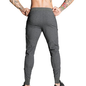 Pantalon de survêtement athlétique en coton French Terry tricoté avec cordon de serrage, poche zippée, poids moyen, service OEM - Product Image 5