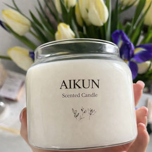 Vela Aromática de Lujo AIKUN en Frasco de Vidrio, Vela Perfumada de Tres Mechas para Decoración del Hogar, Spa, Regalo, Venta al Por Mayor - Product Image 4