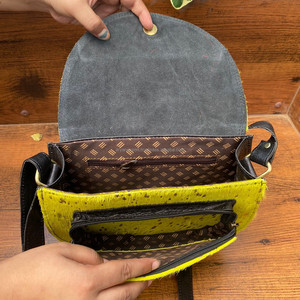 Nouveau mode occidentale cheveux sur doré métallique sacs à bandoulière pour femmes personnalisé en cuir véritable sac à bandoulière peau de vache dames sacs à main - Product Image 6