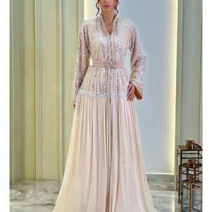 Robe de mariée marocaine vert émeraude brodée, Kaftan, tenue de mariage, fournisseur en gros, robe de mariée marocaine - Product Image 1