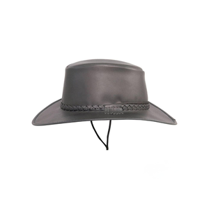 Custom Embossed Logo Leather <b>Western</b> <b>Hat</b> OEM ODM Cattleman Cowboy <b>Hat</b> Private Label Outback Bush <b>Hat</b> - Product Image 6