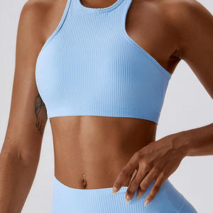 Soutien-gorge de sport pour femme en promotion – Haute qualité, extensible dans 4 directions, respirant, écologique, élasticité moyenne, XS personnalisable à l'avant - Product Image 2