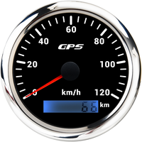Speedometer GPS Universal 85mm Kustom Dapat Disesuaikan dengan Layar Digital, Kecepatan 120Km/jam