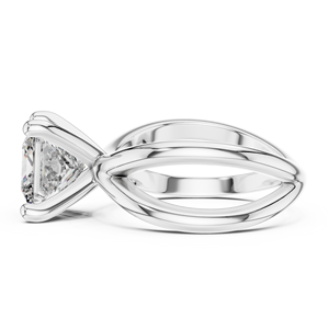 Ensemble de bagues en diamant de laboratoire de luxe 3 carats, taille princesse, en or blanc 18 carats, pour fiançailles, Saint-Valentin, occasions spéciales, usage quotidien, mariage - Product Image 3