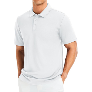 Polo de golf classique pour homme avec ourlet doublement cousu et mélange de polyester à séchage rapide - Product Image 1