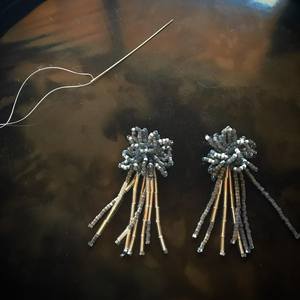 Handmade Embroidery Beaded <b>Earrings</b> for Women Elegant Boho Ethnic Fashion Statement Jewelry Wholesale Supplier - Product Image 2