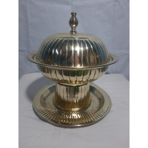 Recipiente de Latón Hecho a Mano de Lujo para Dátiles con Tapa y Bandeja a Juego, Diseño Árabe Tradicional Martillado, Acabado Dorado Premium, Cuencos para Khajoor - Product Image 6