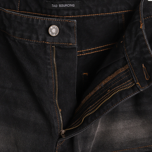Pantalon cargo en jean décontracté pour homme, coupe ample, taille mi-haute, 100% coton, délavé, printemps/été, style utilitaire classique, marque privée disponible - Product Image 6