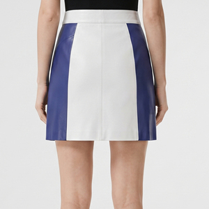 Premium Women Leather <b>Mini</b> Skirt Female Office Wear Leather Skirt High Waist Leather Ladies Skirt Custom Logo Leather Skirt Girl - Product Image 2