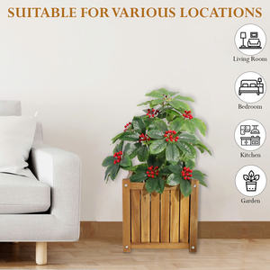 Boîte à fleurs carrée conçue pour l'affichage des plantes, offrant une forme épurée, une construction durable et une utilisation pratique pour l'intérieur et l'extérieur - Product Image 5