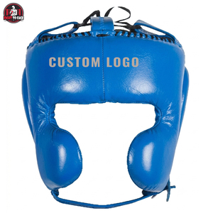 Guantes de Boxeo de Piel Personalizados de Primera Calidad en Azul Real, con Cordones, Protector de Cabeza y Protector Ergonómico para la Entrepierna - Product Image 5
