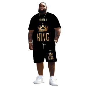 เสื้อยืดเซ็ตผู้ชายลายเสือดาวพิมพ์ดิจิทัล สไตล์สตรีทแวร์ฤดูร้อน ระบายอากาศได้ดี คอวีถักทรงหลวม สวมใส่สบาย ผ้าฝ้าย 100% แห้งเร็ว น้ำหนัก 240 กรัม - Product Image 4