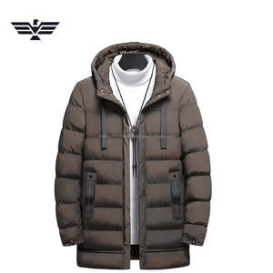Chaqueta Acolchada de Invierno Personalizable para Hombre, 80% Relleno, 200g-250g, Cierre de Cremallera, Capucha, Estilo Casual, Patrón Geométrico - Product Image 1