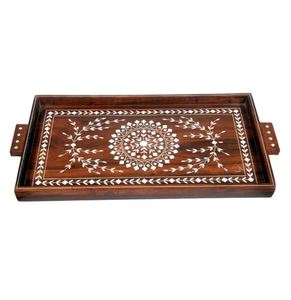 Plateau rectangulaire en bois pour la restauration, fabriqué à la main par des grossistes vietnamiens. - Product Image 2