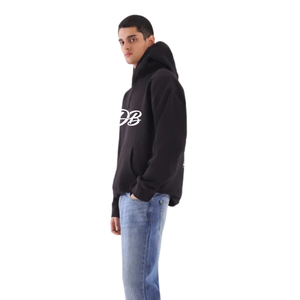 Sweat-shirt à capuche oversize bleu marine personnalisé avec logo pour femme, en molleton épais, coupe décontractée, style streetwear, vente en gros - Product Image 2