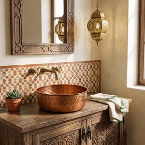 Lavabo décoratif moderne pour salles de bain résidentielles haut de gamme - Product Image 1