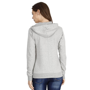 Nouveau sweat-shirt à capuche zippé pour femme, coupe classique, en coton, couleur unie, décontracté, unisexe, pour le printemps, tricoté, fermeture éclair intégrale, respirant BD - Product Image 4
