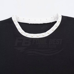 Camiseta de Mujer 2026, Primavera, Corte Holgado, Casual, Cuello Redondo, Manga Corta, Poliéster, Encaje, Logotipo, Secado Rápido - Product Image 4