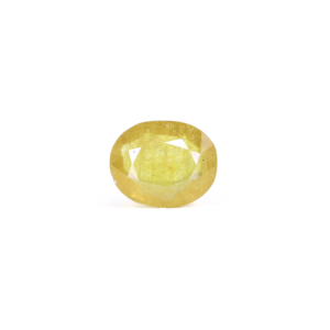 Loose 4.2 Carat Premium Yellow Sapphire Oval Cut Gemstone for Fine Jewelry - Product Image 1