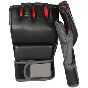 Pu <b>Leather</b> MMA <b>Gloves</b>-Adjustable Wrist Strap Hook Loop Customized Color Logo Unisex Training <b>Gloves</b> - Product Image 5