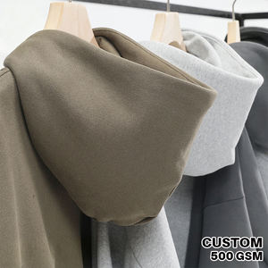 Sweat à capuche surdimensionné de haute qualité en polyester et coton, épaules tombantes, logo personnalisé, poids lourd 500 g/m² - Product Image 2