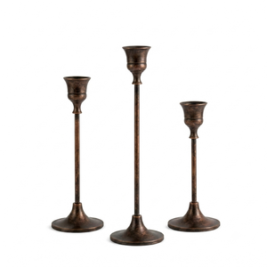 Copper Antique Candlestick Holder Decorative <b>Taper</b> <b>Candle</b> Stand For Home Wedding Christmas Decoration <b>Candle</b> Holder - Product Image 3