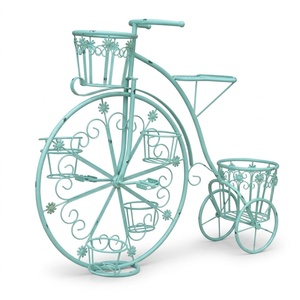 Support de plante vintage classique en fer forgé, 1 niveau, écologique, avec revêtement époxy circulaire, pour pot de fleurs en métal, extérieur - Product Image 1