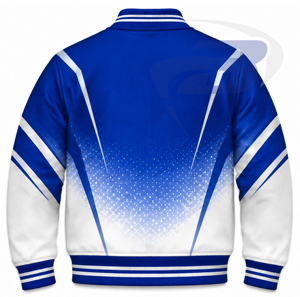 Veste universitaire en satin ombré pour femmes de la sororité Zeta Phi Beta, avec lettres grecques brodées, manches longues, col rabattu, veste en satin côtelé - Product Image 2