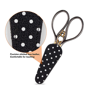Ciseaux de broderie demi-ornés d'or, pointe acérée, bord lisse, manche en acier – Toutes les couleurs disponibles, pour couper le fil et la broderie Stork - Product Image 4