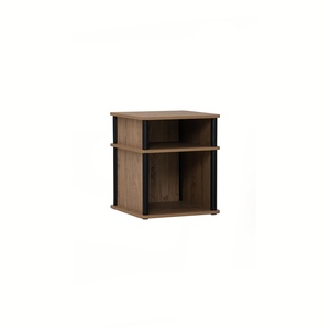 Mid Century Modern Minimalist Nightstand with Open Storage <b>Shelf</b> Solid Wood <b>Bedside</b> Table for Modern Bedroom Accent - Product Image 1
