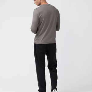 Camiseta de Manga Larga de Corte Regular, Nueva Moda, Talla Grande para Hombre, Diseño Urbano, Frente Liso, 100% Algodón Jersey, Antiarrugas, Secado Rápido - Product Image 4