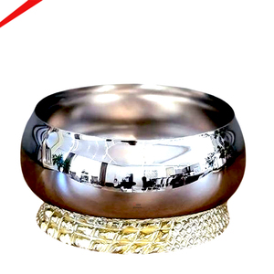 Bol en métal fait main de qualité supérieure, finition polie, design ondulé, vaisselle moderne pour les fêtes - Product Image 4