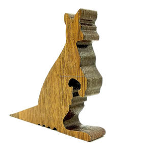 Tope de puerta nuevo con parachoques de goma, Tope de puerta de suelo deslizante de madera resistente para seguridad de decoración del hogar - Product Image 3