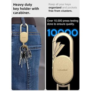 Portachiavi Carabiner in Acciaio Inossidabile Premium Resistente con Localizzatore Anti-Smarrimento Integrato per Chiavi Auto - Product Image 2