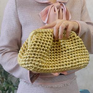 Nueva moda versátil oro metálico bolsa tamaño XS, S, M, L bolsos de mano para mujeres al por mayor de fábrica - Product Image 4