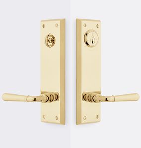 Poignée de tirage à levier double en laiton et acier inoxydable, personnalisable, pour meubles et maison, avec serrure de passage et de confidentialité – Meilleures ventes - Product Image 3