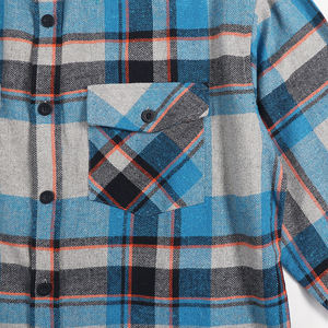 เสื้อเชิ้ตแขนยาวลายสก็อตผ้าฟลีซขนาดใหญ่พิเศษสำหรับผู้ชาย สไตล์แฟชั่นฤดูใบไม้ร่วง รับผลิตตามสั่งขายส่ง - Product Image 4